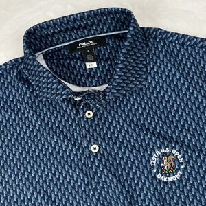 RLX Ralph Lauren Mens 125th US Open Oakmont Golf Polo Shirt Blue Mint M